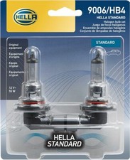 Hella 9006tb Twin Blister Standard Halogen Bulb 12 V 55w 2 Pack Black