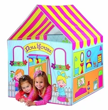 Girls Playhouse Kids Play Tent Pop Up Portable Children Doll house Pink Princess