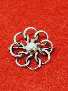 Broche Ancienne En Argent - Signée John L. Lauritzen, Danemark, Vintage