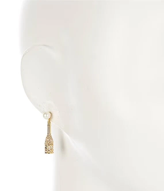 Pendientes colgantes Kate Spade New York nuevos con etiquetas invierno carnaval champán con bolsa antipolvo Foto 3 de 4