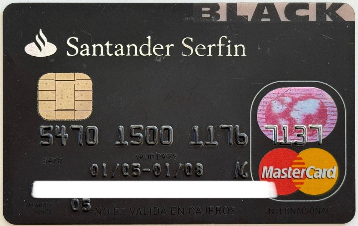 Santander Serfin Black Credit Card▪️Mexico▪️Expired in 2008