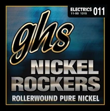 GHS 1315 Nickel Rockers Pure Nickel Electric Guitar Strings; wound 3rd  11-50