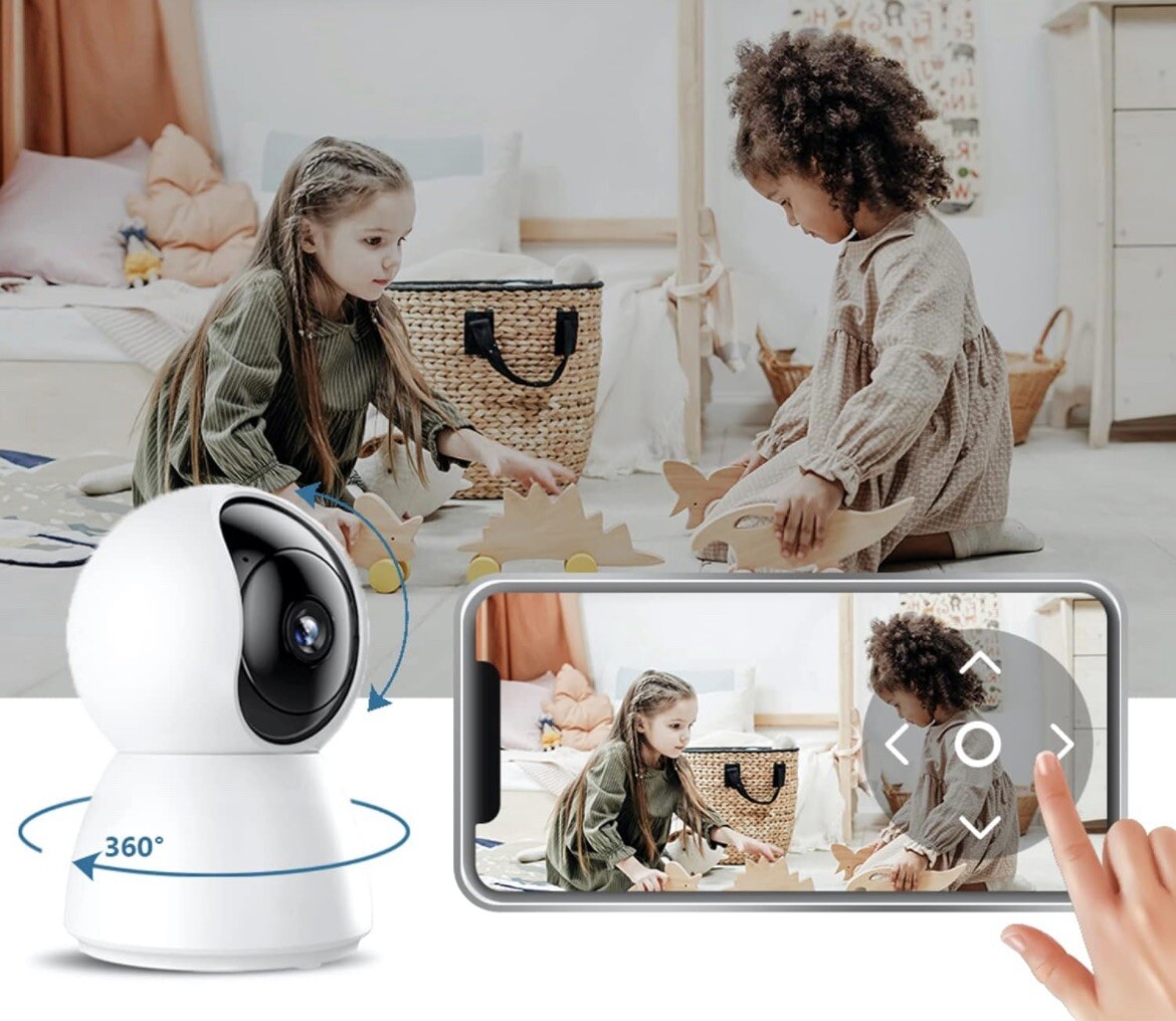 Baby Monitor PTZ WiFi Camera Indoor CCTV Camera 2K 2-Way Talk Auto Tracking-image