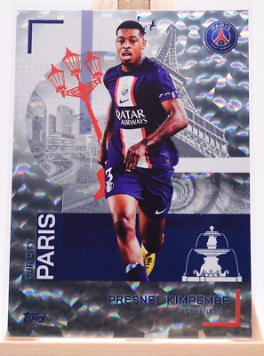 Presnel Kimpembe Our City Icy Parallel Topps Official PSG Team Set 2022/23 #27