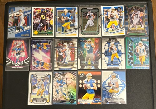Justin Herbert 16 Card Lot - Los Angeles Chargers - Inserts.Color,etc