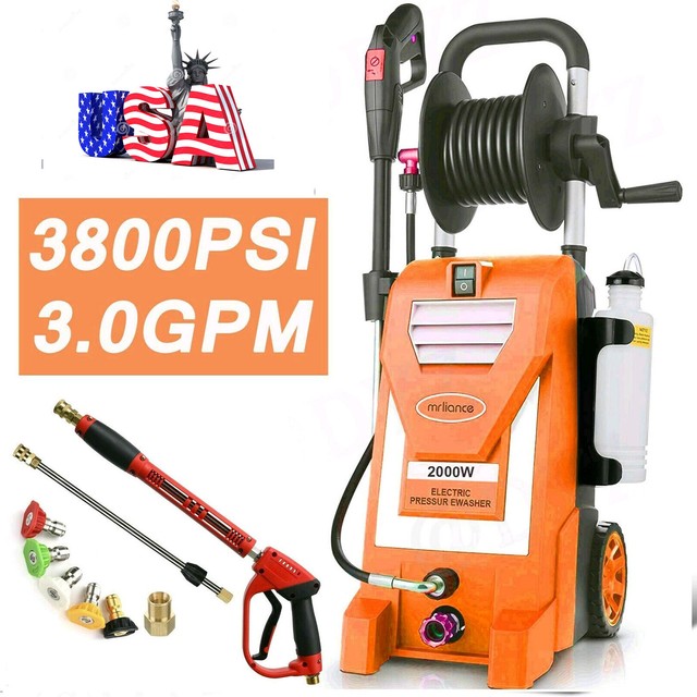 Mrliance 3800PSI 3.0GPM Electric Pressure Washer 2000W High Power Clean