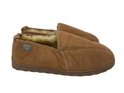 Men\'s CLOUD NINE Brown Suede Moccasin Slippers with Plush Lining, Size 12 Amazon.com | Cloud Nine Sheepskin Men main image 4