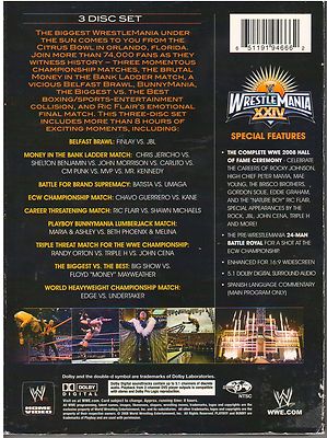 WWE - Wrestlemania XXIV (DVD, 2008, 3-Disc Set) 651191946662| eBay