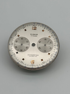 Terium Chronograph Watch Dial Vintage 34.2mm