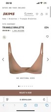 SKIMS Fits Everybody Triangle Bralette Sienna XL