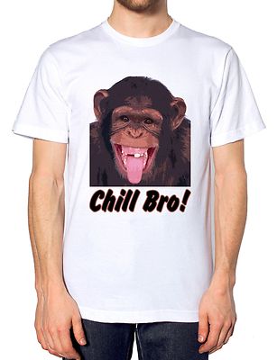 Lustiges Schimpanse Chill Bro Herren Tshirt Affe Gorilla Affe Tier T-Shirt Kinder