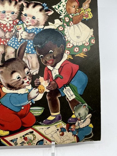 1941 Merrill-3 kleine KÄTZCHEN-Peter HASE-SAMBO-Kinder AUFKLEBER Bk WW2 Ära - Bild 4 von 16