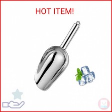 Metal Ice Scoop 6 Oz  Kitchen Ice Scooper for Ice Maker, Small Food Scoops for Ba