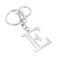 Initial Letter Keychain - Women Girls Gift Alphabet Key Chain Charm Letter E