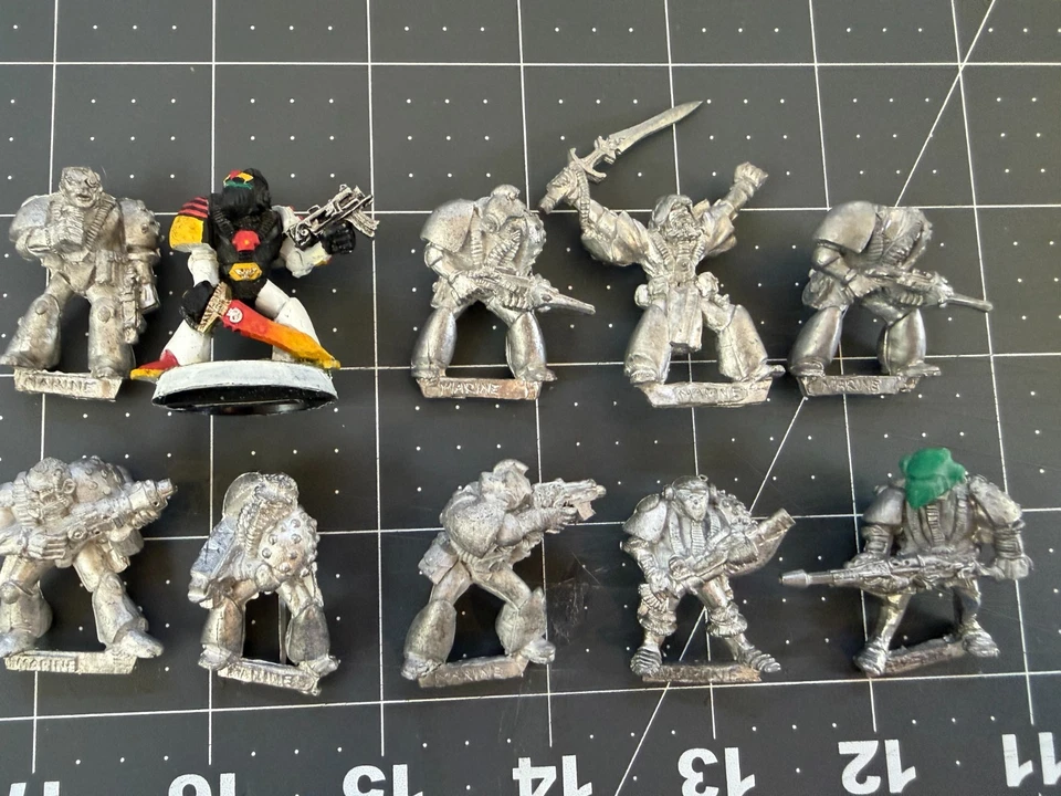 Warhammer 40k 12 Rogue Trader Space Marine Lieutenant + Troopers OOP METAL - Image 2 of 4