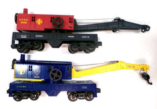 (2) Coches grúa Lionel Santa Fe calibre O en cajas originales (lote 7416) | Zustand: Used