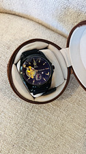 TAG Heuer Grand Carrera Men's 41mm Automatic Watch Black Dial Rubber Strap