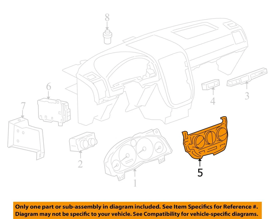 FITS * 2005-2007 BUICK TERRAZA HEATER CONTROL 25783283 - NEW OEM - Image 3 of 4