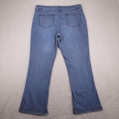 J JILL Jeans Womens Size 16 Petite Barely Boot Cut Smooth Fit Medium Wash Denim
