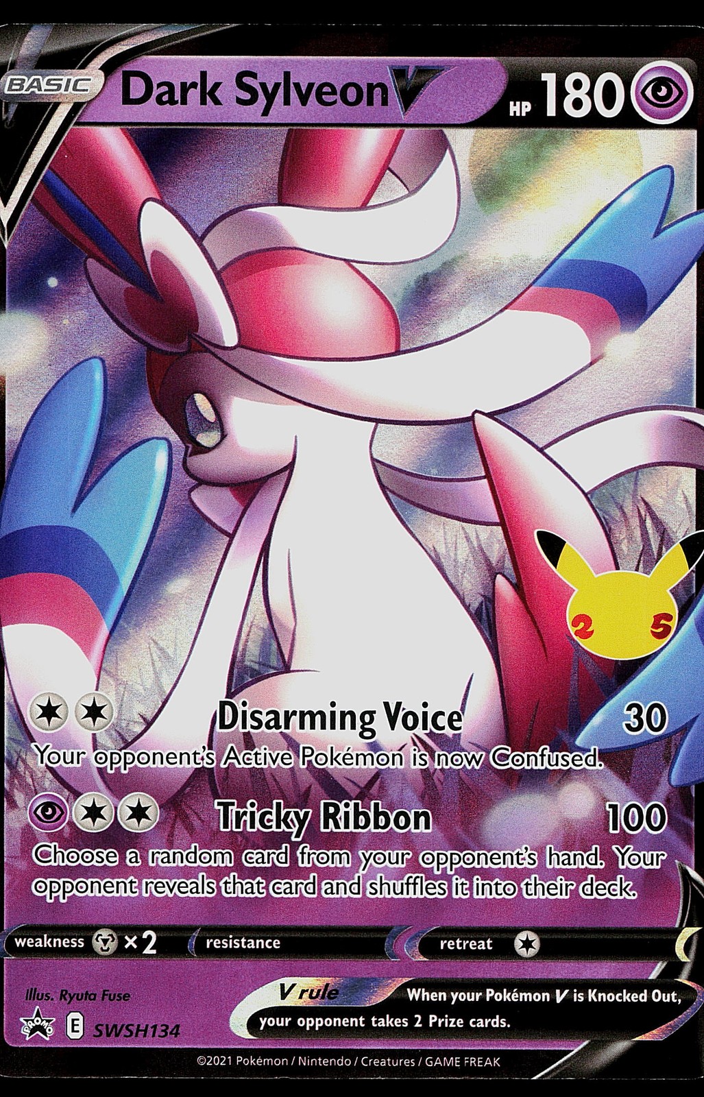 Pokemon Card - Dark Sylveon V Sword & Shield Promo SWSH134 Holo