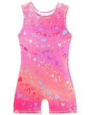 Gymnastics Leotards for Girls Shiny Toddler Biketard Unitard One Piece Tumbli...
