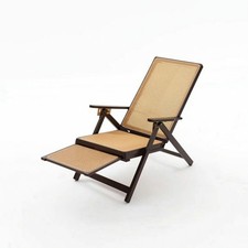 Silla Reclinable Plegable Silla Plegable con Marco de Madera para Salón