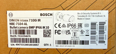 Bosch NBE-7604-AL DINION 7100i 8 Megapixel 4K Outdoor Network IR bullet Camera