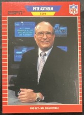 Pro Set Pete Axthelm Announcers #4 1989 NFL Football Collectible Trading Card