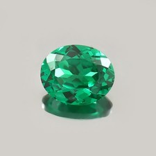 AAA Quality Hydrothermal Colombian Emerald Loose Oval Gemstone Cut 10x8 MM