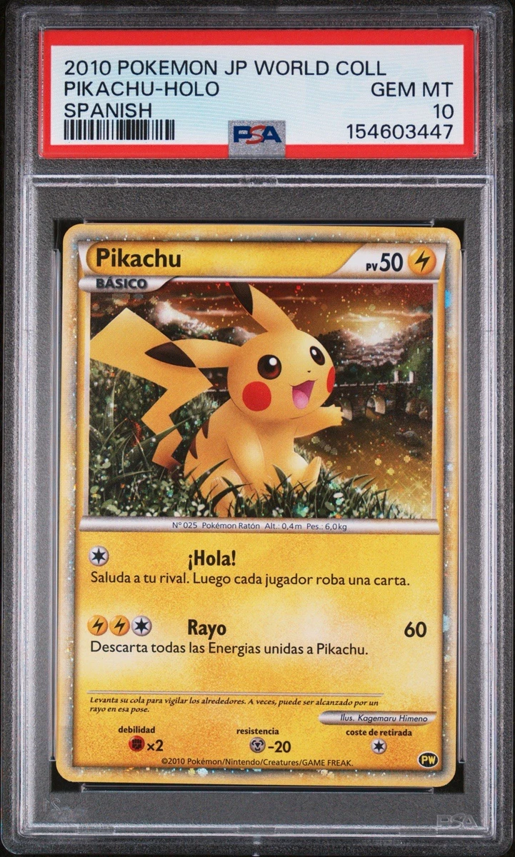 皮卡丘口袋妖怪TCG 个人收藏品纸牌游戏卡西班牙语| eBay