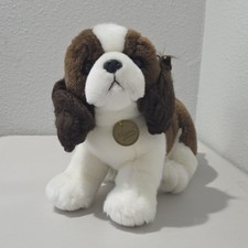 Aurora Miyoni Brown and White Dog Plush Medium Stuffed Animal