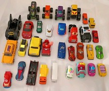Mixed Lot of 32 Die-Cast Plastic Cars Trucks Assorted Brands Styles