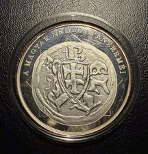 Hungary 1/3 ozt .999 Silver Medal Coinage of Nation - First Double Cross in COA