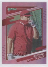 2021 Donruss Variation Holo Pink Mike Trout (Standing by Batting Cage) #170 0f6k