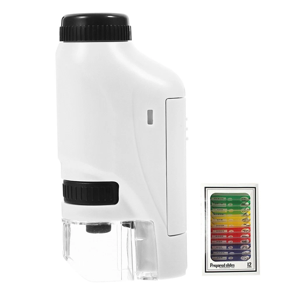 Portable Student Microscope White Plastic Educational Science Tool