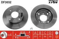 2X Bremsscheibe TRW DF3032 FüR Swift EA AJ AH Justy Alto Suzuki MA 2 Cappuccino