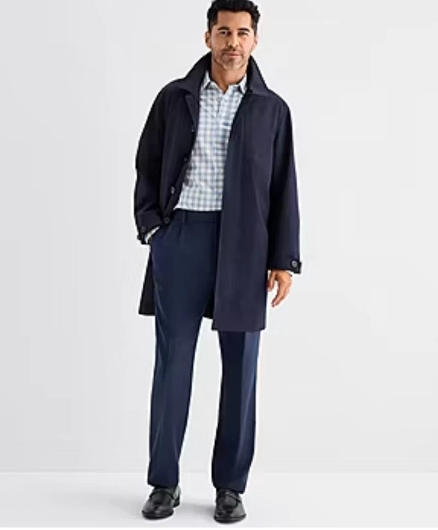 Stafford Men's Trench Coat Jacket Navy Blue Medium Regular Fit Midweight NEW
Opens in a new window o