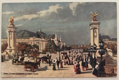 Antique Raphael Tuck Oilette Postcard Paris Pont Alexandre III Grand Palais 75 