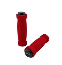 X-TENDO Short Bicycle Grips 7/8" Handlebar 127mm Red Foam Comfort Cruiser/BMX.
