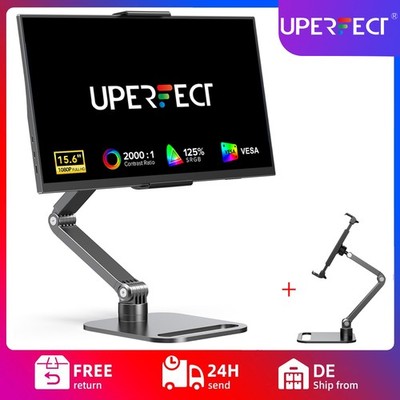 UPERFECT Tragbarer Monitor 15.6'' 125% Srgb Portabler Monitor Mit Klappbarer Stän