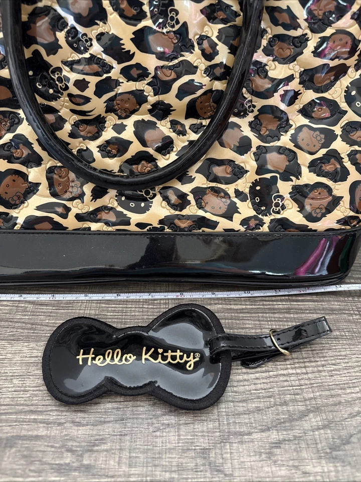 Loungefly Hello Kitty Sanrio Large DomeBag Leopard Embossed Patent Leather NEW!! - Image 3 of 4