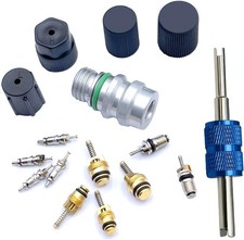 Air Conditioning Valve Core Kit  Cap  Valve AC R12 R134a Teflon Seal Refrigera