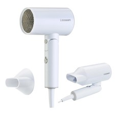 1600W Small Foldable Hair Dryer Fast Drying Portable Travel Blow Dryer White