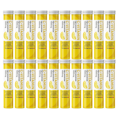 20-pack BioSalma Vitamin C 1000mg Lemon 20 Effervescent Tablets Sugar Free