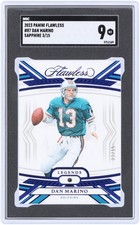 Dan Marino Miami Dolphins 2023 Panini Flawless Sapphire #87 #3/15 SGC 9 Card