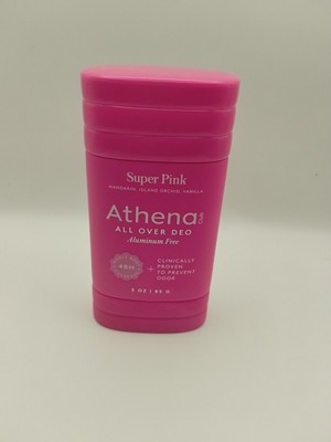 Athena Club All Over Deodorant Super Pink 3oz Mandarin,Orchid ALUMINUM FREE