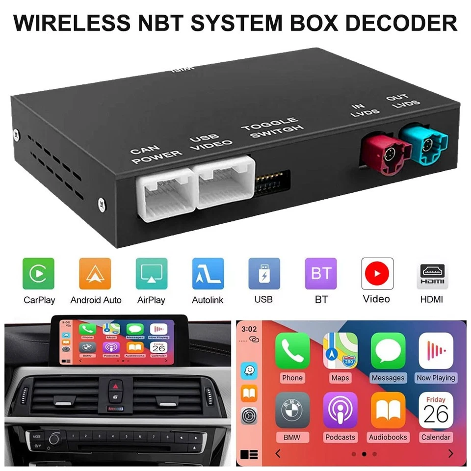 für BMW NBT F07 F10 F15 F20 F25 F30 Wireless CarPlay & Android Auto Nachrüstung - Bild 3 von 4