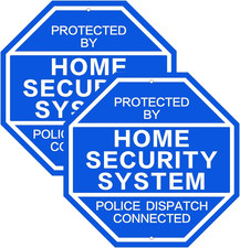 2Pack 10'' X 10'' Reflective Aluminum Home Security Sign, Weatherproof Yard Warn