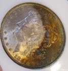 1882 Morgan Silver Dollar - BU, Crescent Shaped toning obv, lite tone rev 5354