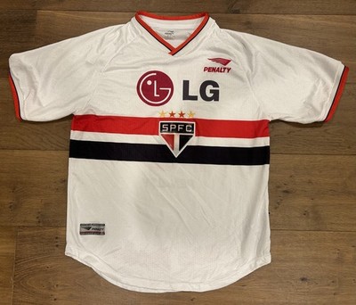 Sao Paulo Early 2000's Soccer Jersey Kit #10 Penalty Home Size Medium SPFC